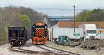 WE 7005 and her stablemates shove one shop car back to Brittain Yard.